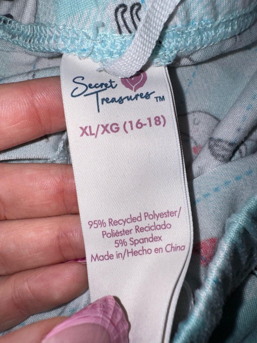Secret Treasures Light Blue Pajama Pants with Dachshund Print - Picture 2 of 3